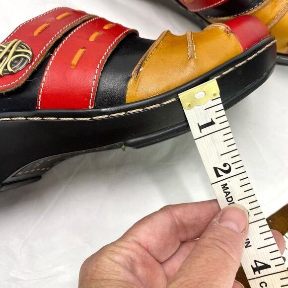 Spring Step Women's Leather Mules - Red, Yellow, Black - Picture 13 of 13